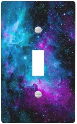 Decorative Nebula Galaxy Space Design Pattern Print Image Light Switch Wall Plate Cover (NOT A Decal) Actual Printed Outlet Cover