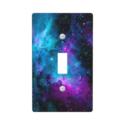 Decorative Nebula Galaxy Space Design Pattern Print Image Light Switch Wall Plate Cover (Not A Decal) Actual Printed Outlet Cover #TOP1