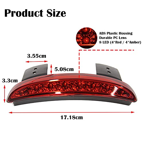 JMTBNO Fanale Posteriore LED Moto con Frecce Bordo...