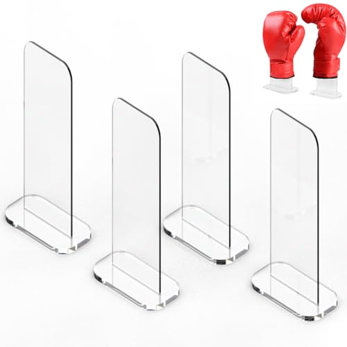 LITAITAI Boxing Glove Stand, Boxing Glove Display Stand, Vertical Boxing Glove Display Stand Baseball Glove Display Stand (Clear-2 Pack)