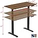 SHW 48-Inch Electric Height Adjustable Standing Desk with Drawer, Memory Preset and Cable Management Tray, Walnut