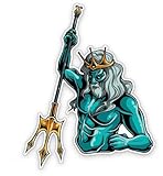 GT Graphics Poseidon - 5' Vinyl Sticker - for Car Laptop I-Pad - Waterproof Decal