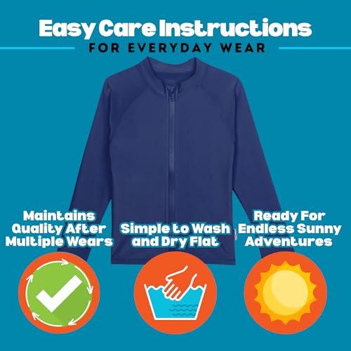 Image of SwimZip UPF 50+ Long Sleeve Rash Guard for Boys' and Girls' - Baby, Toddler, Kids