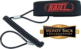 Branded Boards - Railz Steel Coiled Safety Leash with Heavy Duty Cuff. Great