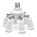 7 in 1 Light Socket Splitter JACKYLED 6+1 E26 E27 Adapter Converter for Standard Light Bulbs 360 Degrees Adjustable 180 Degree Bendable