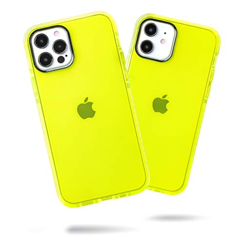 Coque iPhone 12 antichoc avec lunette surélevée SteepLab protection intégrale jaune