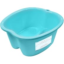 Ownest Extra Large Foot Bath Basin, Health Foot Soaking Bath Basin for Soaking Feet & Peducure, Home SPA Massager Tub, SPA Tool for Women and Men, Light Blue, 1 Count