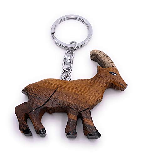 H-Customs Ciondolo portachiavi in ​​legno fatto a