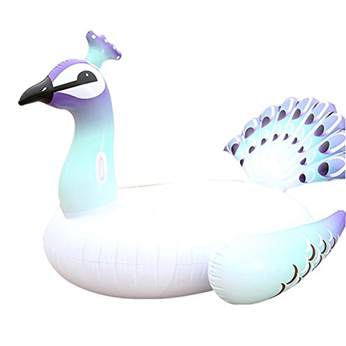 NANANA Galleggiante Gonfiabile Del Pavone, Divertimento Floaties Della Spiaggia, Grande Salotto Gonfiabile Del Giocattolo Del Galleggiante Della Piscina All'aperto Per I Bambini Degli Adulti