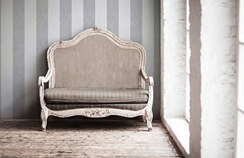A.S. Création Vliestapete Memory Tapete mit Blockstreifen 10,05 m x 0,53 m creme grau weiß Made in Germany 329902 32990-2