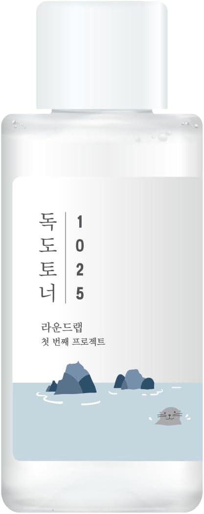 ROUND LAB 1025 Dokdo Toner 50ml(1.69 Fl Oz), Oil Control and Reduces Excess Sebum, Gentle Exfoliating Facial Toner, Deep Sea Water for Moisturization, Soft Finish Without Stickiness, Korean Skin Care