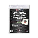 BCW 1-BAG-45RPM-R Bcw Resealable 45 Rpm Record Bags