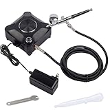 Orcair Powerful 40PSI Adjustable Output Airbrush Kit,Dual Action Multi-Function Air Brush Compressor Set for Painting Make Up Decoration Art Craft Model Painting Tattoo