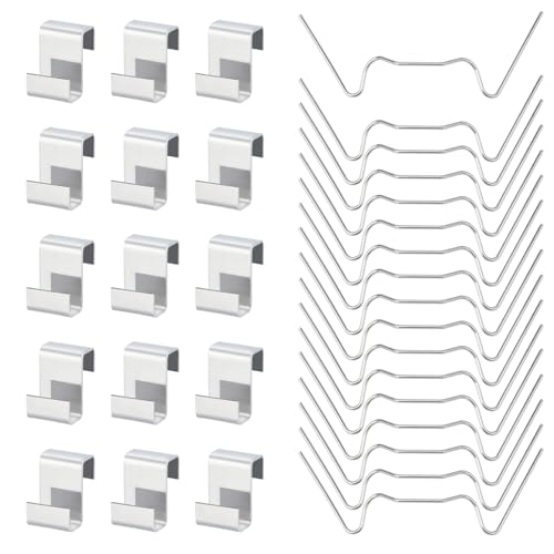 KTHZI 60 Pack Greenhouse Clips Stainless Steel Glass Pane (30 Pcs Glazing W Wire Clips and 30 Pcs Z Clips) Window Fixings for Aluminium Greenhouses Panels Polycarbonate