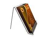 FixtureDisplays Table Top Easel with 1-1/2-inch Pocket for 8.5 x 11 Literature - Clear Acrylic 19457