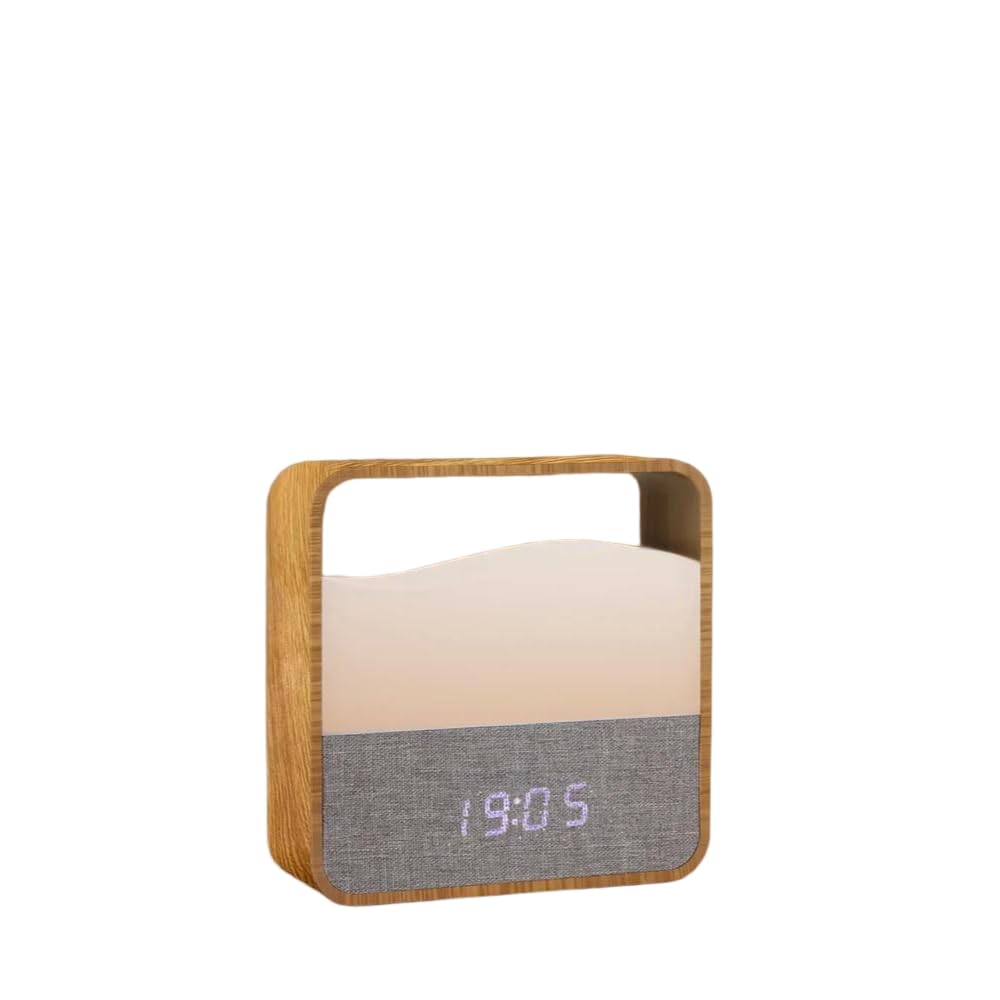 ZBDZSW - Reloj despertador con luz nocturna recargable, lámpara de escritorio, protección para los ojos, para habitación de los niños, lámpara de mesa portátil para bebé