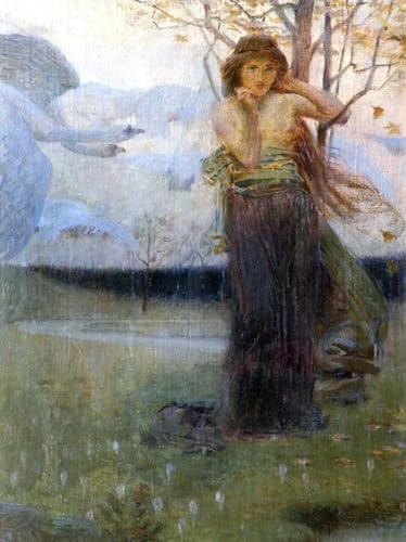 Pintura por números para principiantes DTAUPREB cuadro de otoño con acrílicos y pinceles