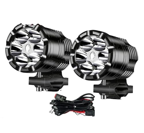 Phares LED supplémentaires pour moto et 4x4 : projecteur antibrouillard puissant 12V 200W