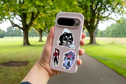 Image of AnimeVerse Pack of 56 Solo Leveling Anime Stickers for Laptop, Phone, Guitar, Bike, PC, | Waterproof Glossy Vinyl Decals | Residue-Free Anime Stickers Collection