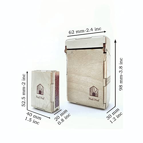 Nuf-Nuf Cigarette Case – Handmade Cigarette Holder For Standard 20-Cigarette Packs – Luxurious Wood Cigarette Case – Durable And Long-Lasting Design – Painted Motifs - 2.4 X 1.2 X 3.8-Inch #TOP4