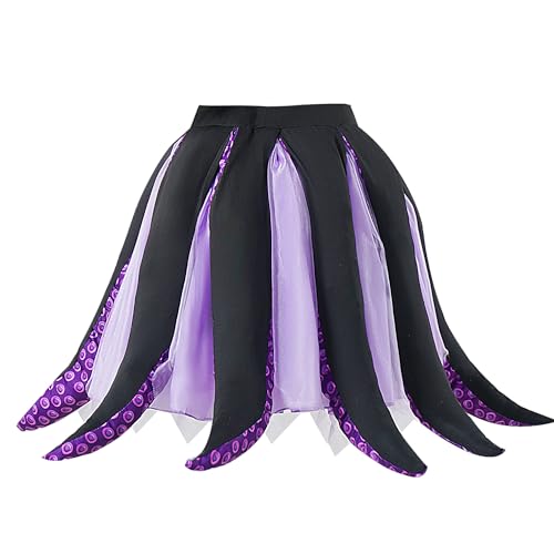 IMDAET Women Octopus Costume for Ursula Cosplay Costume Halloween Sea Witch Costume Purple Tentacle Skirt (Only Skirt S)