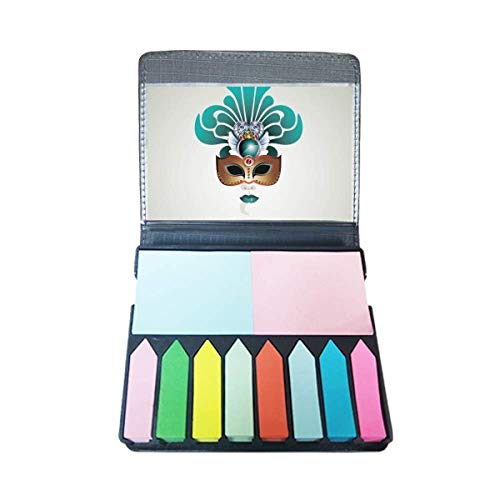 Masque cyan autocollant pour marque-page couleur Carnival of Venise pour carnet