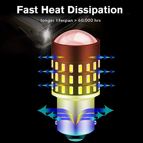 Katur 1156 Ba15S 7506 1073 1095 Led Light Bulb High Power 3014 54 Chipsets Super Bright 650 Lumens Replace For Turn Signal Back Up Reverse Brake Tail Stop Parking Rv Lights,Xenon White(Pack Of 10) #TOP2