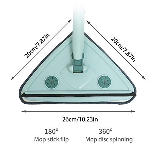 Foxlove Driehoekige dweilmop reinigingsmop intrekbaar driehoekig 180 graden mini stofwisser multifunctionele wisser voor… - Image 6