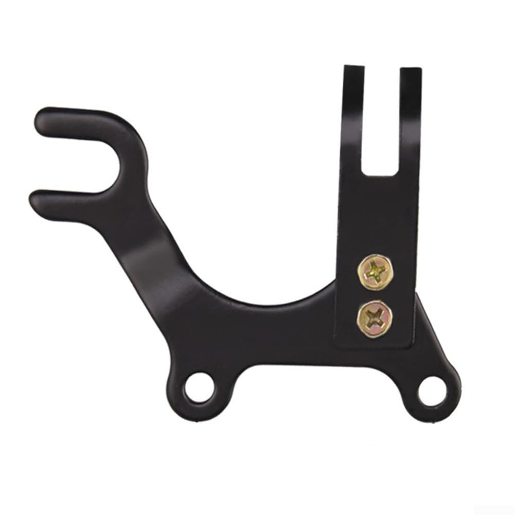 Honseadek Adjustable Bike Disc Brake Bracket Frame Adaptor Mounting Holder, For Front Or Rear Wheels, Black Stainless Steel Conversion Kit (32mm)
