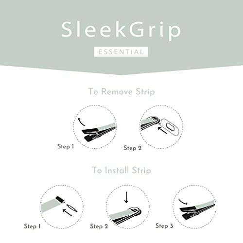 Swappable Ultra-Thin Phone Grip - Convertible Grip Holder Fits Most Iphone And Android Cases, Strap Holder Compatible With Wireless Chargers And Car Mounts - Sleekstrip Sleekgrip Essential #TOP5