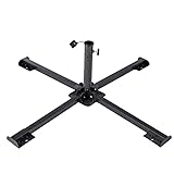 多機能 屋外用パラソルベース 大型ストール傘ベース アウトドアパラソル 安定性と耐風性 クロス折りたたみアイアン傘ベース ライト 耐食性 傘ベース 防雨型 成人した