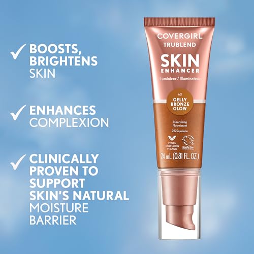 CoverGirl TruBlend Skin Enhancer, Bronze Glow, Luminizer, Glowy Finish, Flexible Coverage, Clean & Vegan, Water-Based Formula, For All Skin Tones, 0.81oz - image 5