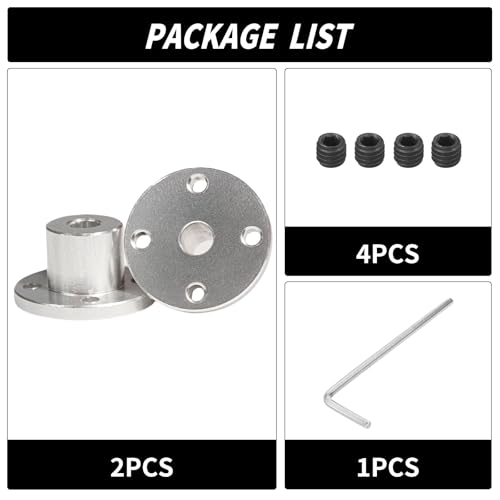2 Stück 12 mm starre Flanschwellenkupplung, 45# Stahlflanschkupplung Motorführungswellenkupplungsanschluss für Motorzubehör, RC-Modell, DIY-Teile