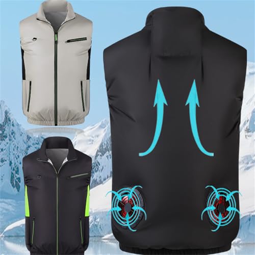 Noraui Storm Fan Jacket, Noraui 2025 Storm Fan, Japanese Cooling Vest for Men, Power Bank Not Included2