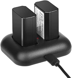 ENEGON NP-FW50 Sony Replacement Battery and Rapid Dual Charger with Micro USB Port for Sony A6000, A6500, A6300, A6400, a3000, a5000, a5100, A7, A7II, A7RII, A7SII, A7S, A7S2, A7R, A7R2, A55, RX10