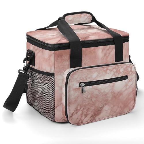 Sacs fourre-tout zippés au design marbre or rose pour exprimer votre style