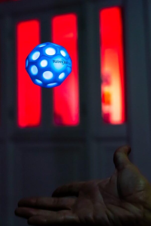 Waboba Moonshine Ball, Light Up Moon Ball, Hyper Bouncy Glow In The Dark, Extra Bounce Land Ball