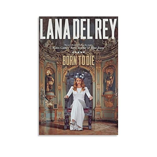 HUANGHUA Póster de Lana Del Rey Born To Die de arte vintage en lienzo para pared, póster moderno para decoración de dormitorio familiar, 40 x 60 cm, estilo sin marco Cover