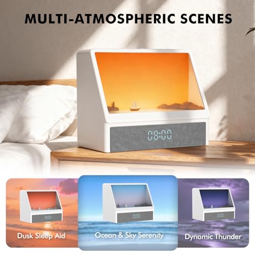 Image of Flymiro Sunrise Alarm Clock with Wake Up Light | White Noise Machine, Bluetooth Speaker