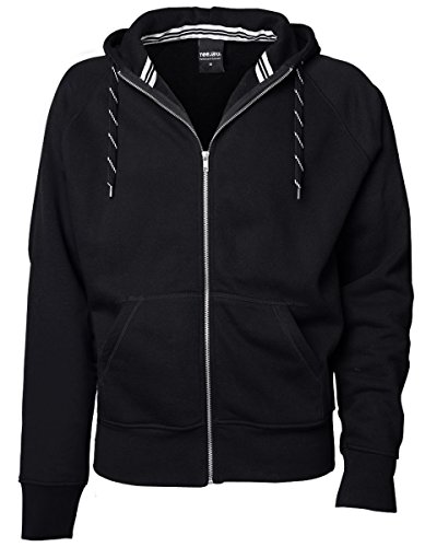 Image of Tee Jays Mens TJ5435 Full Zip Hooded Sweatshirt - Black - L