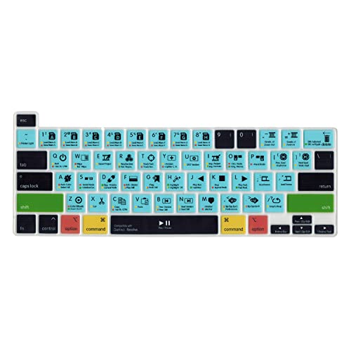 Mingfi Davinci Resolve Scorciatoie Silicone Coperchio Della Tastiera Per Macbook Pro 16" M1 (2019+) Modello A2141 Macbook Pro 13" (2020+) Modello A233