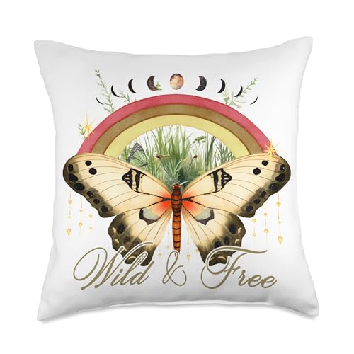 Wild And Free - Inspirational & Motivational Quote Throw Pillow