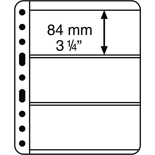 Pochettes Leuchtturm Vario Plus extra rigides 3 compartiments noir