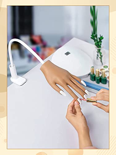 Practice Hand For Acrylic Nails- Silicone Nail Hand Practice Upgrade Nail Tips Never Fall Off, Fake Nail Manican Hand For Nail Practice, Flexible Practice Maniquin Hand With 200Pcs Nail Tips #TOP5