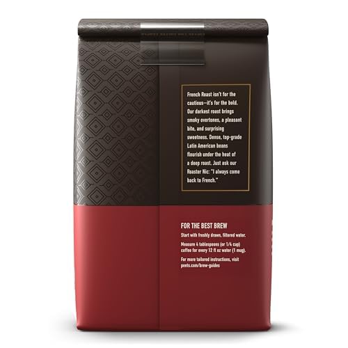 Peet's Coffee, Dark Roast Ground Coffee, 100% Arabica Coffee - French Roast 28 Ounce Bag