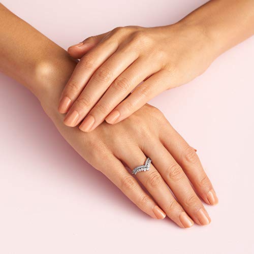 Pandora Jewelry Princess Wish Cubic Zirconia Ring In Sterling Silver, Size 6, No Box #TOP5