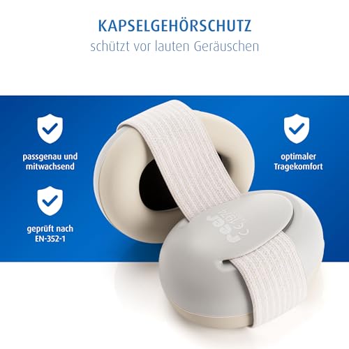 reer SilentGuard Baby Gehörschutz, In Deutschland auf Sicherheit getestet, weich und leicht für den empfindlichen Baby Kopf, mitwachsend… – Ansicht 3
