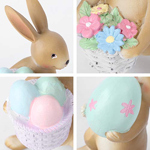 ABOOFAN Animais Em Miniatura Coelho Estatueta Estátua Resina Bolo Chapéus de Coco Acessórios de Jard