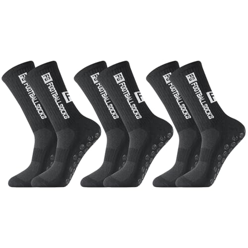 Image of DragonflyDreams Non Slip Sport Soccer Socks Anti Slip Football Baseball Unisex Athletic Socks with Grip Pads