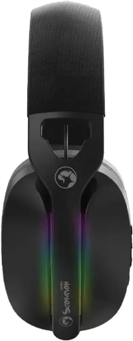 MARVO HG9086W-BK Gaming Headset - Top View su RGB apšvietimu